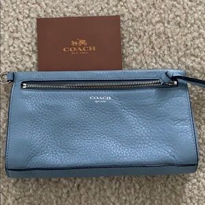 Coach pebble leather wristlet/wallet